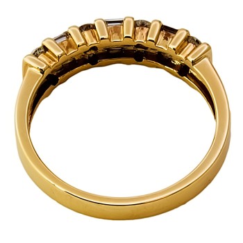 9ct gold Diamond 0.50cts half eternity Ring size P